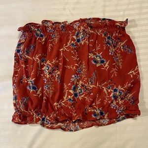 American Eagle floral printed tube top